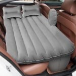 Premium Grey Car Inflatable Bed Mattress with Electric Pump & 2 Air Pillows | Universal Back Seat Air Mattress for Travel, Camping, Road Trips & Kids