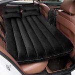 Premium Black Car Inflatable Bed Mattress with Electric Pump & 2 Air Pillows | Universal Back Seat Air Mattress for Travel, Camping, Road Trips & Kids