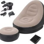 Premium Inflatable Air Sofa with Electric Air Pump | Portable Foldable Blow Up Lounge Chair for Indoor & Outdoor Use | Ideal for Living Room, Bedroom, Balcony, Garden, Camping & Travel